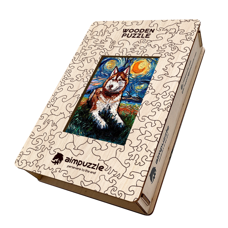 Van Gogh Alaskan Dog Wooden Jigsaw Puzzle - aimpuzzle