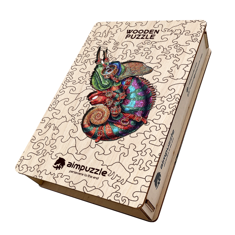 Colorful Chameleon Wooden Jigsaw Puzzle - aimpuzzle