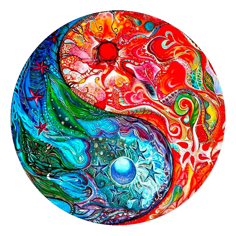 Yin Yang Water and Fire Wooden Jigsaw Puzzle - aimpuzzle