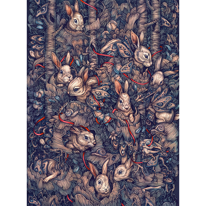 Rabbit Nest Wooden Jigsaw Puzzle - aimpuzzle