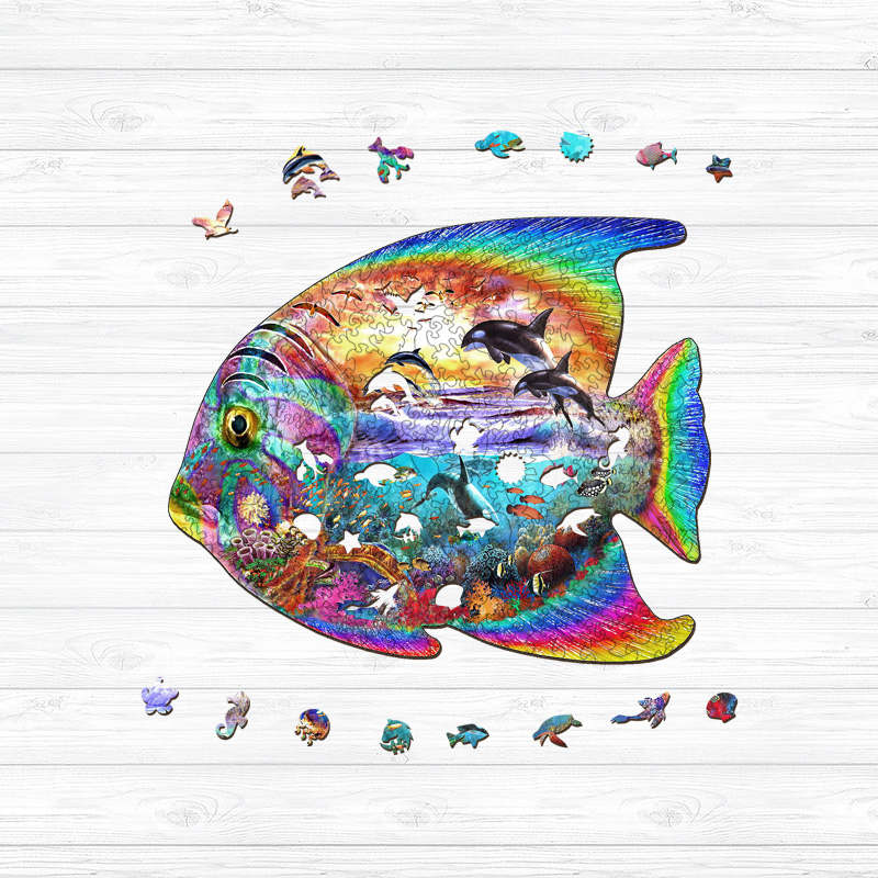 Tropical Fish World Wooden Jigsaw Puzzle - aimpuzzle