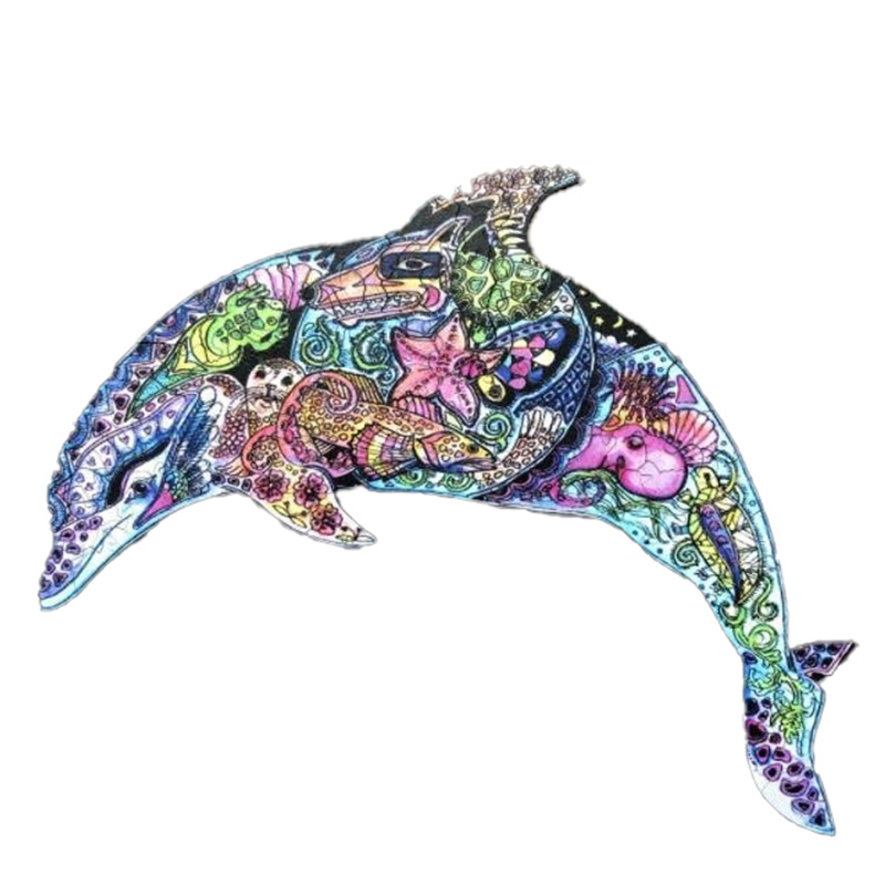 Dolphin Wooden Jigsaw Puzzle - aimpuzzle