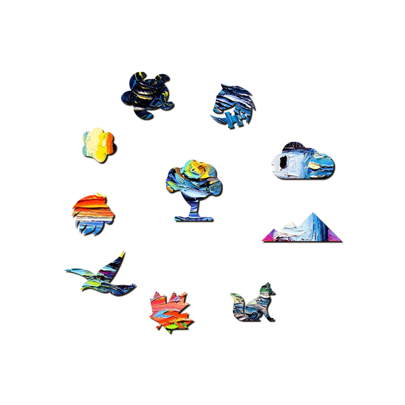 Starry Night Lighthouse Wooden Jigsaw Puzzle - aimpuzzle