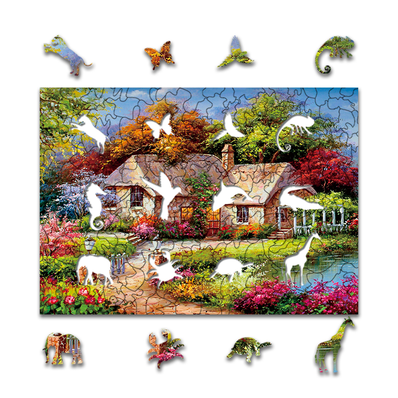 Country House Wooden Jigsaw Puzzle - aimpuzzle