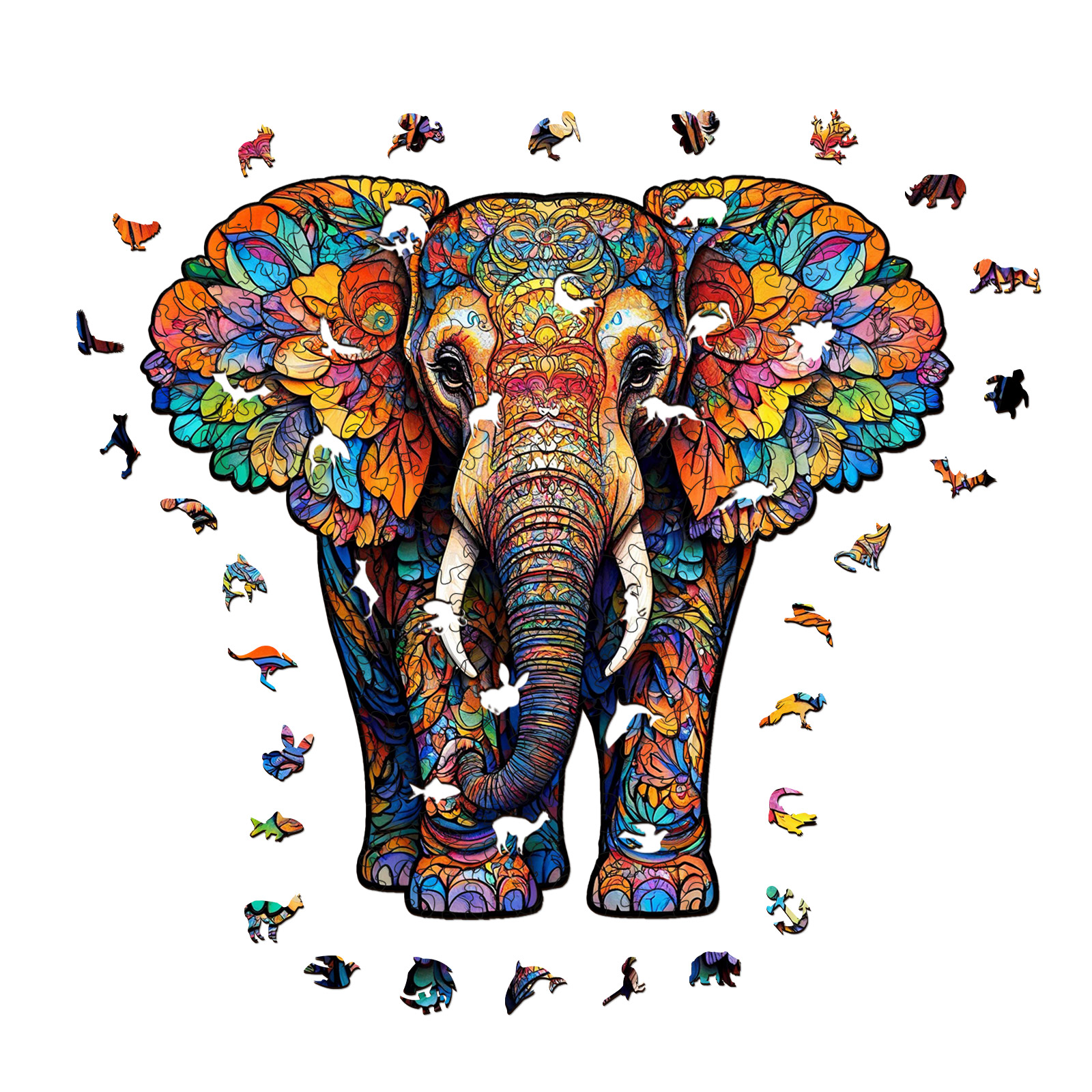Elephant 3D Vision Wooden Jigsaw Puzzle - aimpuzzle