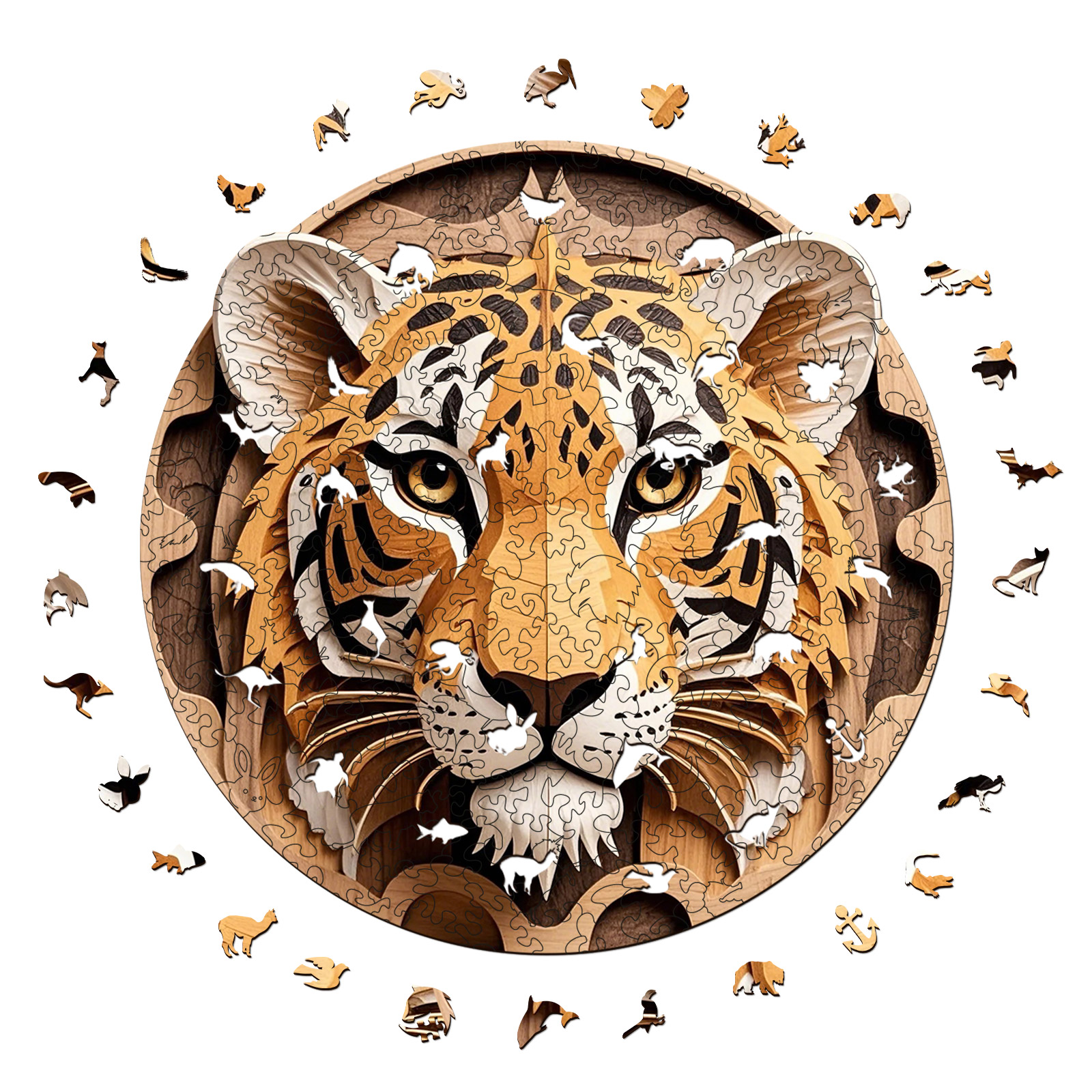Tiger 3D Vision Wooden Jigsaw Puzzle - aimpuzzle